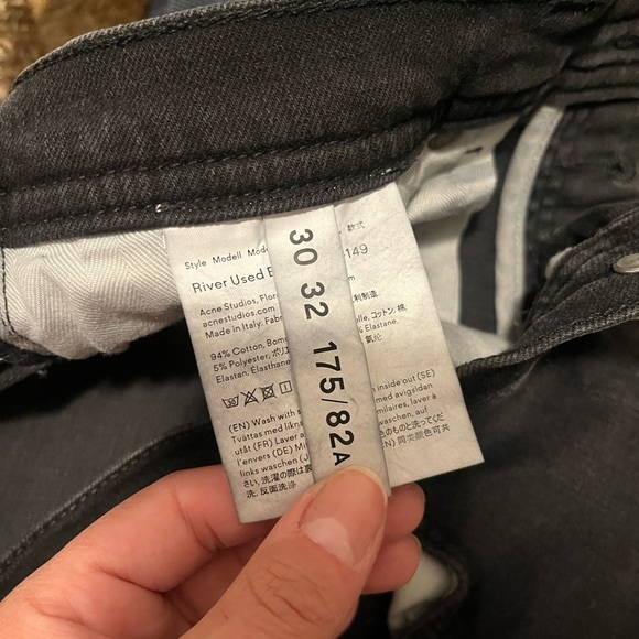 Acne Studios Bla Konst Black Denim - Picture 7 of 7